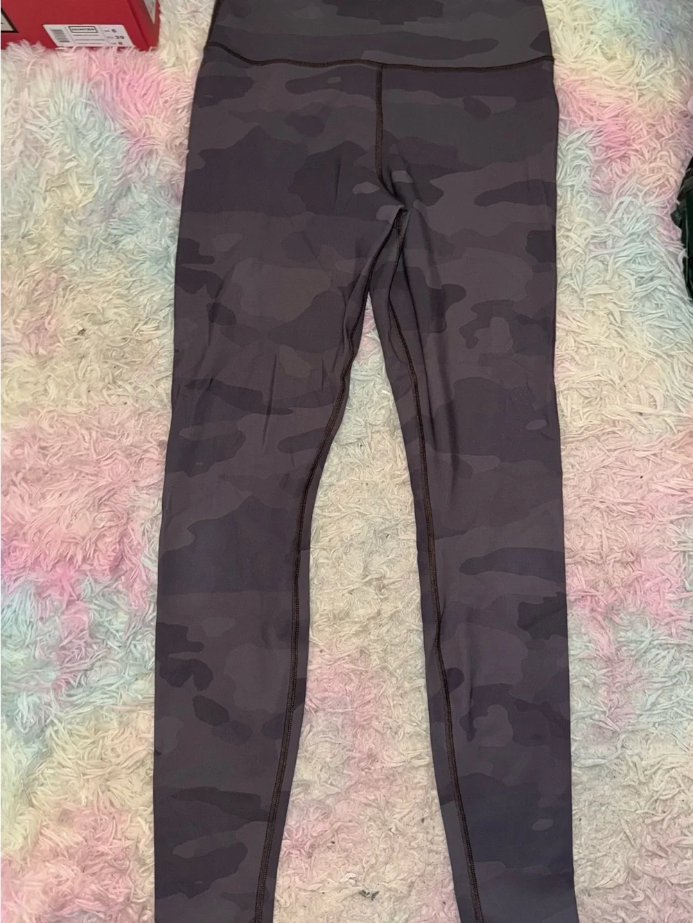 Alo Yoga Camo High Waist Vapor Leggings - Size Medium - black & grey Camo
